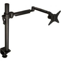 Slim line ergonomic single-monitor support arm black