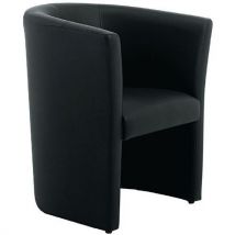 Pio 1-seater armchair - black faux leather - linea fabbrica