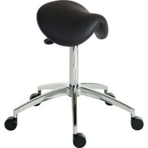 Cushioned Saddle Stool Black by Teknik
