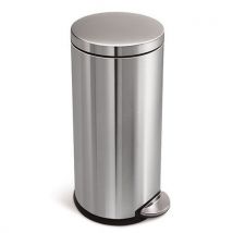 Simplehuman Brushed Steel Round Pedal Bin 30L