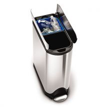 Simplehuman Brushed Steel Butterfly Pedal Bin 40L