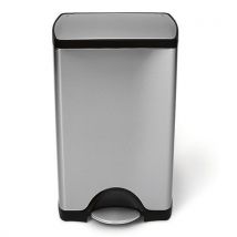Simplehuman Brushed Steel Rectangular Pedal Bin 38L