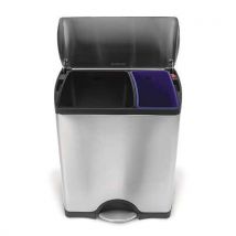 Simplehuman Brushed Steel Rectangular Pedal Bin 46L