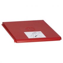 Red plastic lid for 40 l