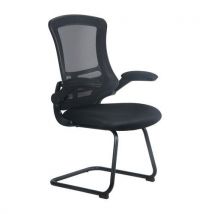 Luna cantilever mesh folding arms meeting room chair black