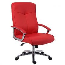 Redlake Leather Adjustable Office Chair Red by Teknik