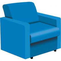 Modular low back armchair - blue