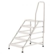 Fixed stepstool with handrail 5 steps
