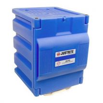 Justrite counter top blue corrosive polyethylene cabinet
