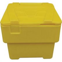 Yellow stackable grit bin - 60 litre - hxwxd 475x500x470mm