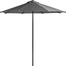 Grey parasol - 2.3m diameter - black aluminium frame