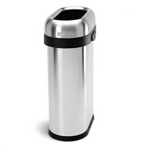 Simplehuman Brushed Steel Slim Open Bin 50L