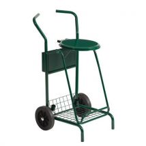 Mobisac green steel refuse trolley 110 l