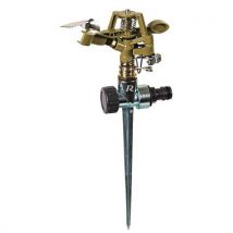 Multifunctional drizzle sprinkler on metal spike