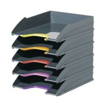 Set of 5 varicolor letter trays