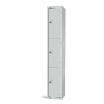 Grey/grey 3 door antibac locker 1800x300x450mm hasp lock