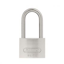 Chrome-plated brass padlock l50 mm. Long shackle. With 5 keys
