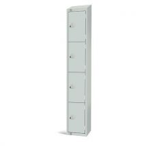 Grey/grey 4 door antibac locker1950x300x450mm cylinder/slope