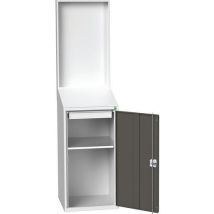 Bott - Dark grey verso lectern + plain back panel 2000x525x550mm