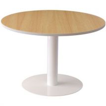 Easydesk round meeting table ø 115 cm beech top