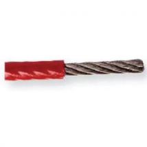 Red plasticised galvanised steel cable d3/5 mm - 25-m coil