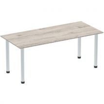 Straight table - grey - alu post leg wxd 180x80 cm - impulse