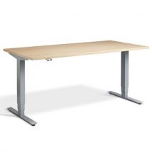 Advance white height adjustable desk - 160x70cm - oak