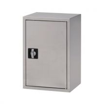 Stainless steel wall cabinet 2 shelves 1 door w400xd350xh600 mm