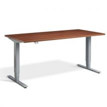 Advanced black height adjustable desk 1200x700mm walnut