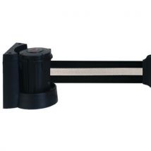 Wall-mounted black/silver belt