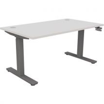 Envol classic aluminium height adjustable desk 1400mm white