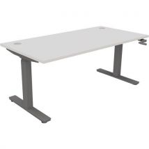 Envol classic aluminium height adjustable desk 1600mm white