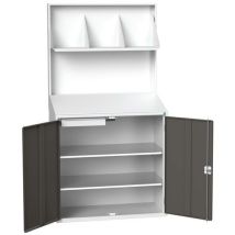 Bott - Dark grey lectern metal panel +file folder 2000x1050x550mm