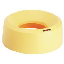 Yellow round funnel lid for iris bin