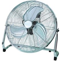 Floor Standing Fan - Chrome - 3 Speed Settings - Manutan