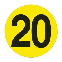 Circular floor marker message: 20 model: digit