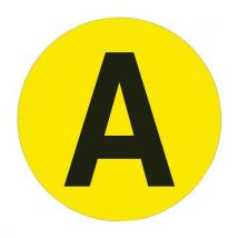 Circular floor marker message: a model: letter