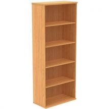 4 shelf wooden bookcase - norway beech -hxwxd 1980x800x400mm