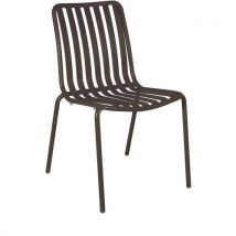 Dark grey outdoor patio side chair - aluminium frame -breeze