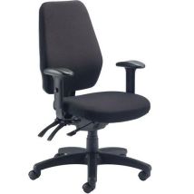 Black 24-hour ergonomic office chair - fabric - adjustable
