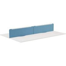 White rail accessory for elco desk screens - 1000mm long