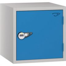 Silver/dark blue cube locker - 450x450x450 - private combi