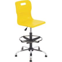 Yellow swivel senior school chair - adjustable d-kit - titan