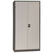 Kovová dílenská skříň pro plastové boxy, 195 x 100 x 45 cm, antracit Manutan