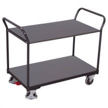 Variofit Policový vozík se dvěma madly, do 200 kg, 119,5 x 60 x 93,5 cm, šedý Manutan
