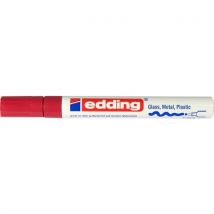 Průmyslový lakový popisovač Edding 750, balení 10 ks, červený Manutan
