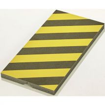 Ochranná podložka Mottez, 50 x 25 x 2,5 cm, černá/žlutá, variabilní Manutan