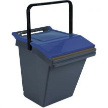 Vepabins Nádoba na třídění odpadu Easytech 40 l modrá/černá, Manutan
