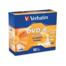 Verbatim DVD-R 4,7 GB 16x, AZO, slim box, 10 ks, Manutan