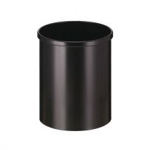 V-Part Kovový odpadkový koš Tube, objem 15 l, černý Manutan